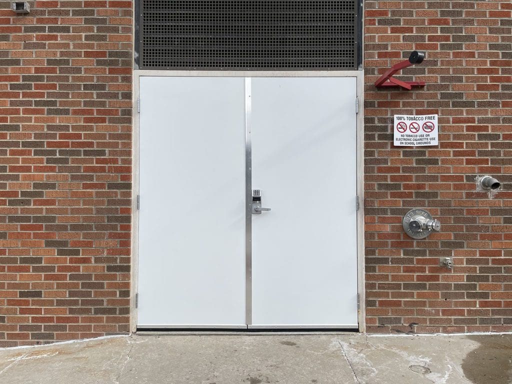 Hollow metal doors with access control