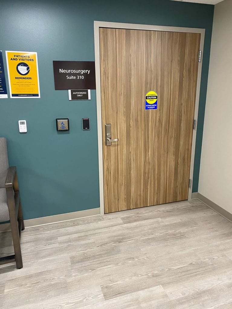 Hospital commercial door project by Architectural Specialties.
