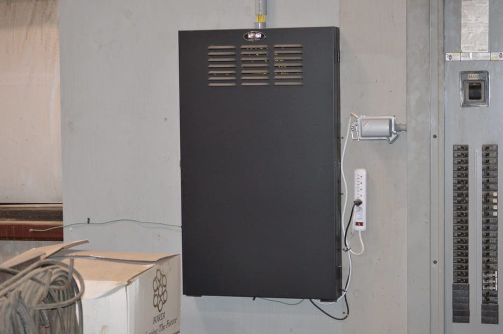 Security camera control panel installation