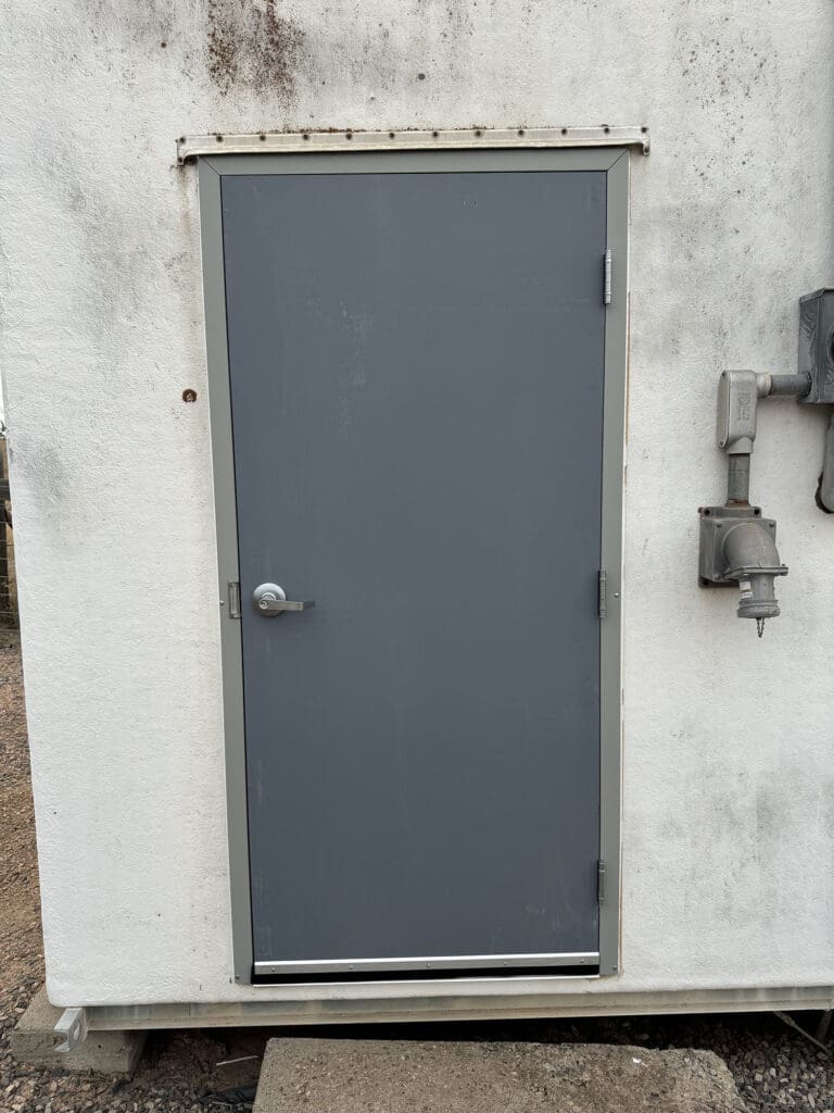 After of updated commercial door with new paint