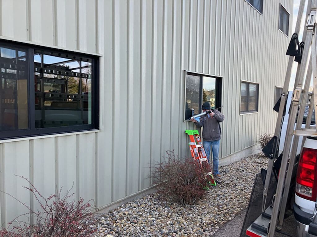 sealing new commercial windows