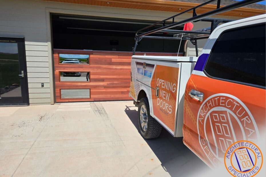 Image of Architectural Specialties truck in front of residential home in Rapid City