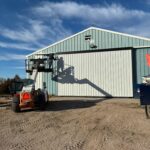 image of barn with new hydraulic PowerLift door