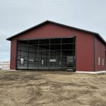 image of barn with new hydraulic PowerLift door