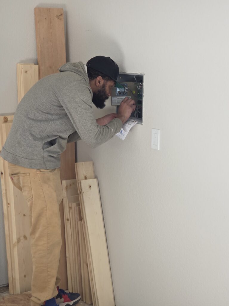 Architectural Specialties crew wiring security system