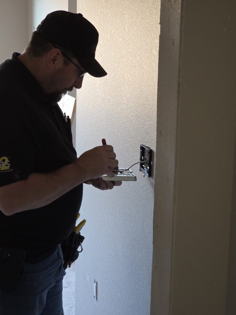 Architectural Specialties crew wiring security system