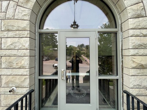 Aluminum and glass commercial door Aluminum and glass commercial door