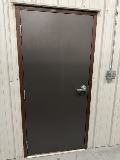 After of newly updated metal commercial door