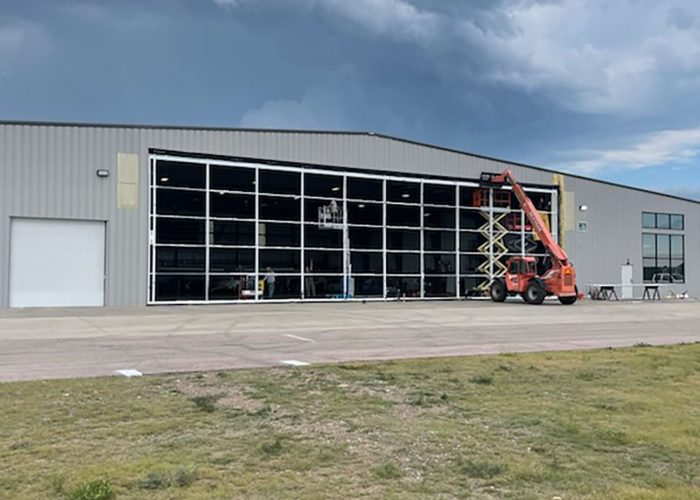 All glass commercial PowerLift door